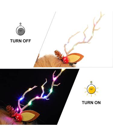 minkissy 2 Pairs Christmas Glow Barrette Christmas Hairpin Glowing Hairpin Girl Hair Accessories Girls Hair Ties Hair Ornaments for Women Xmas Hair Clips Antlers Deer Horns Hair Holder Ear - Buy Online on SooperMarket.com