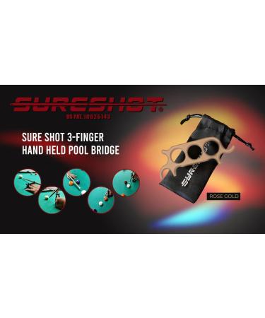 Sure Shot 3-Finger Billiard Mechanical Bridge - Hand Held Pool Cue Accessory, Rose Gold - Buy Online on SooperMarket.com
