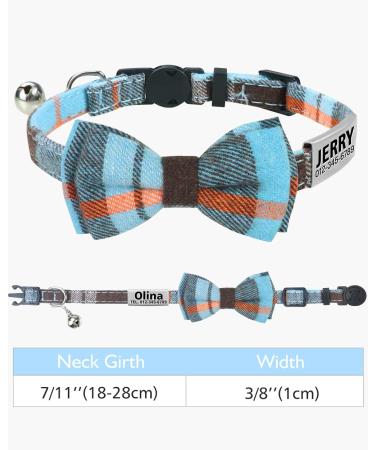 Tagme Cat Collar with Names & Phone Number - Safety Closure & Bell - Haunted Blue - 1 Pack - Buy Online on SooperMarket.com