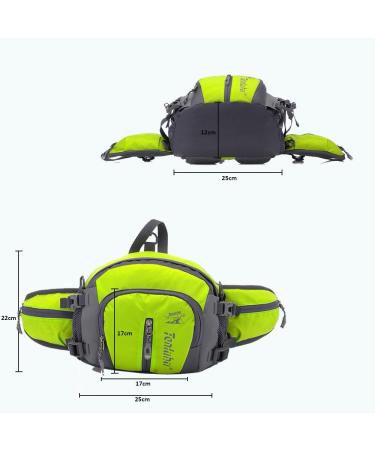 Sinocal Military Style Canvas Belt Bag - Water-Resistant Fanny Pack with Bottle Holder for Running Hiking Cycling and Camping Travel - Black - Buy Online on SooperMarket.com