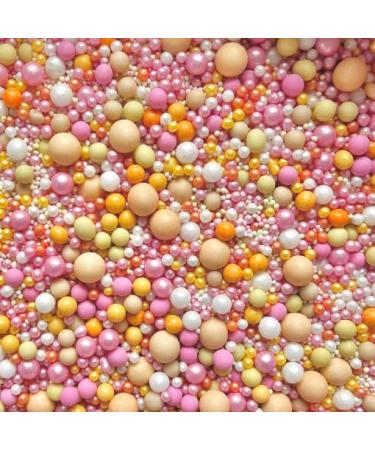 Easter Orange yellow pink white peach Sprinkles for cupcake cookies cake toppers pearls chocolate balls 100s and 1000s birthday decoration topper retro 70s preppy GROOVY BABY - Buy Online on SooperMarket.com