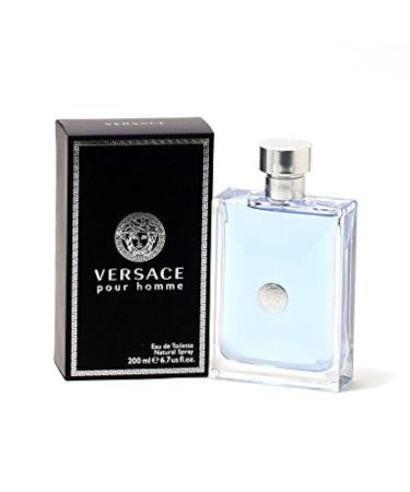 Versace Pour Homme Eau de Toilette Spray for Men 6.7 Ounce 6.7 Fl Oz (Pack of 1) Cedar Lemon Orange