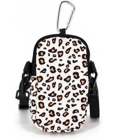 COOWOON GASSI BACK DOG Crossbody Bag - Dog Walking Essential with Poop Bag Dispenser Ideal for Toys & Accessories - Stylish White Leopard Design - Buy Online on SooperMarket.com