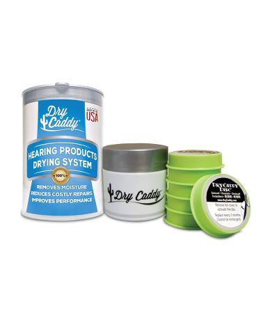 DryCaddy by Dry & Store | Dry Aid Kit - Protection Against Moisture Damage for Hearing Aids, Cochlear Implants and Other Electronic Instruments