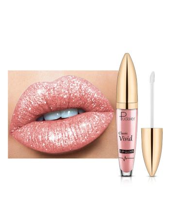 Glitter lip gloss/lip gloss glitter liquid lipstick waterproof lip gloss moisturizing durable waterproof non-stick cup lip gloss glow cosmetic unit size # 05
