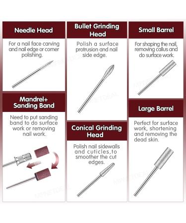 Electric Nail Drill Set Kit for Acrylic Nails Gel Art - Pink MPNETDEAL Efile Machine - Salon Quality at Home - Buy Online on SooperMarket.com