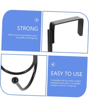PLAFOPE 4 Pcs Hangers Black Coat Rack Towel Hook Hats Robes Mounted Clothing Rack Hanger Hook Door Hook Iron - Buy Online on SooperMarket.com