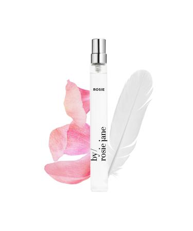 By Rosie Jane Eau De Parfum Travel Spray (Rosie) - Clean Perfume for Women - Essential Oil Mist with Notes of Nude Musk & Sweet Rose - Women's Fragrances (10ml) Rosie (Rose) 0.34 Fl Oz (Pack of 1)