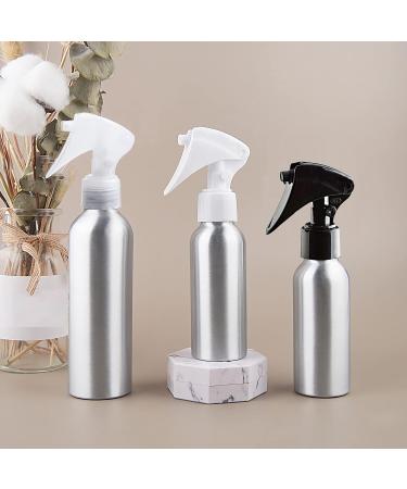 Zeoabsy 4-Pack 100ml Empty Aluminum Spray Bottles with White Atomizers | Ideal for Cosmetics Plants Cleaning & Hairdressers + Bonus Funnel - Perfect for Home & Garden - Buy Online on SooperMarket.com