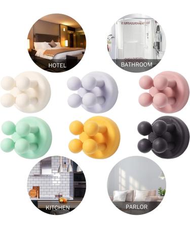 8-Piece Waterproof Toothbrush Holder Set | Adhesive Hooks for Bathroom & Kitchen | No Drilling Required | Funny & Functional Silicone Design - Buy Online on SooperMarket.com
