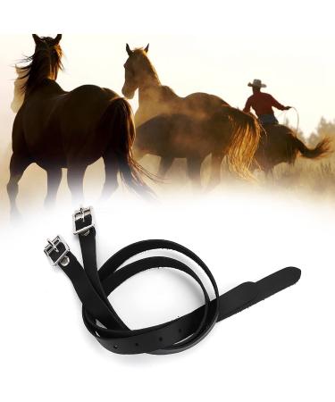 DOACT 50 cm stirrups for toddlers stirrup straps made of synthetic black spore straps for children 1 pair of leather straps short pony riding gear holder for children