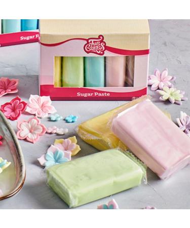 Funcakes Fondant MultiPack Pastel Colors - Easy to Use Smooth & Flexible Cake Decorating | Halal Kosher Gluten-Free | 5 x 100g - Buy Online on SooperMarket.com