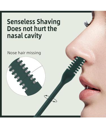 3 Pack Nose Hair Trimmer 2 in 1 Professional Double Headed Clipper - Dark Green Nose Hair Remover for Men & Women - International Shipping Available - Buy Online on SooperMarket.com