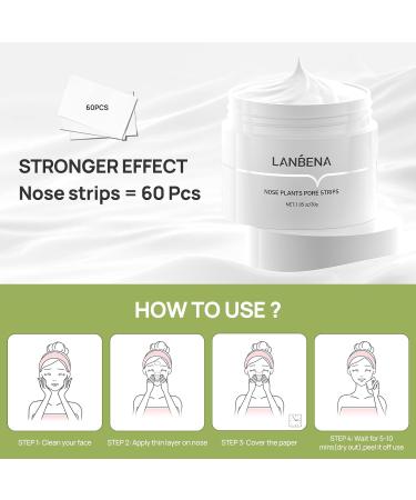 Buy Lanbena Blackhead Remover Peel Off Mask - Effective Blackhead Strips for Nose | Moisturizing & Cleansing | 1.05 Ounce - Buy Online on SooperMarket.com