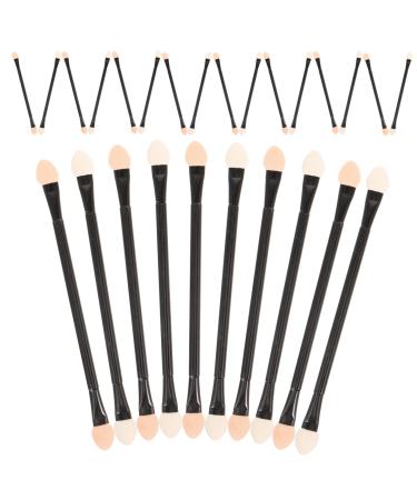 FOYTOKI 30pcs Disposable Eye Shadow Stick Dual Ended Makeup Brush Eyeshadow Application Make up Kit Plastic