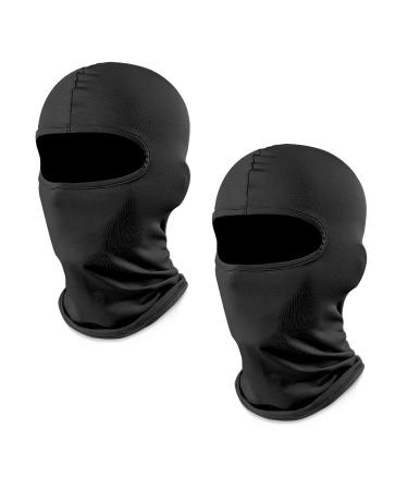 QEEQPF 2-pack windproof mask storm hood windproof motorcycle mask breathable mask sports accessories unisex apply outdoor activities cycling UV protection (black)