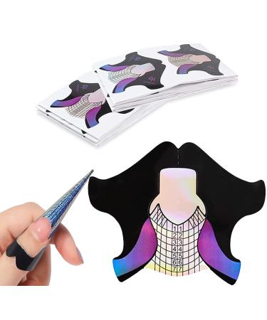 Nail templates 120 swallow nail stencils self-adhesive modeling stencils for fingernails for gel nails & nail extension colorful stencils purple