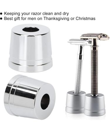 Dekaim Razor Stand for Razor Plane Premium Aluminum Alloy Men's Shaving Stand | Durable Bathroom Accessory | Silver - Buy Online on SooperMarket.com