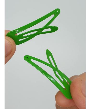 6 PCS Green Metal Snap Hair Clips 5CM Long - Hair Grip Pins - Buy Online on SooperMarket.com