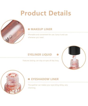 NOLITOY 3pcs Eyeliner Pencil & Liquid Eyeshadow - Shimmer Glitter Makeup Liner in Brown | International Shipping - Buy Online on SooperMarket.com
