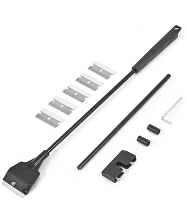 Fish Tank Scraper Cleaner for Glass Aquariums, 21" Handheld Scraper Cleaning Razor with 5 Stainless Steel Blades for Fish Reef Plant Glass Tank