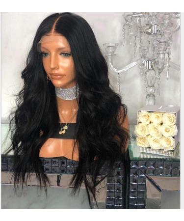 BGHJUE African Wig Medium Long Volume Lace Front Human Hair Wigs Brazilian Straight Wig Pre Plucked Hairline With Baby Hair Lace Wig
