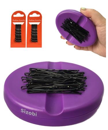 Sizobi Bobby Pin Holder Magnetic Pin Cushion Sewing Pins Pin Holder Magnetic Paper Clip Holder Magnetic Bobby Pin Holder With 20 Bobby Pins and Storage Box
