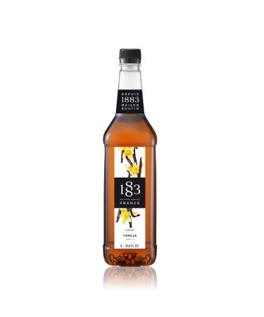1883 Maison Routin Premium Vanilla Syrup for Coffee Hot Chocolate & Cocktails PET 1L Vanilla 1 l (Pack of 1)
