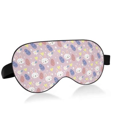 Haskirky Light Blocking Eye Mask Breathable and Adjustable Adult Men and Women Travel on Business Trips Yoga Meditation Light Smooth Comfortable Eye Mask Office Deep Sleep Goodies Easter Floral Rab