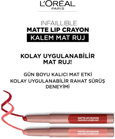 L'Oreal Paris Infallible Very Matte Lip Crayon Lipstick Smudge Proof Nude Lipstick 102 Caramel Blondie 1 kg 102 Caramel Blondie 1 count (Pack of 1) - Buy Online on SooperMarket.com
