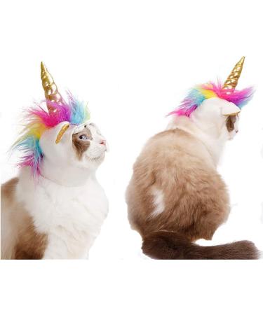 Delifur Dog Costume Unicorn Hat for Cats and Small Dogs - Halloween Cosplay Mane Cap - Buy Online on SooperMarket.com