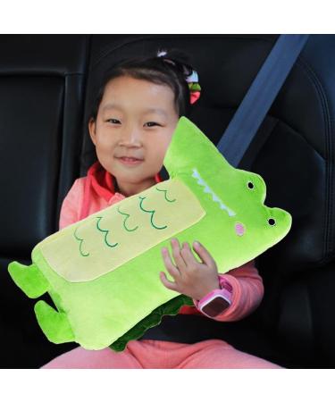 Crocodile Seatbelt Pillow for Kids Car Seat - Toddler Shoulder Pad & Baby Head Rest Strap Cushion - Buy Online on SooperMarket.com