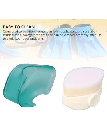 Kids Sunscreen Brush Compact Skin Friendly Multipurpose Soft Bristles Kids Sunscreen Applicator with Protective Cover for Travel (Green) - Buy Online on SooperMarket.com