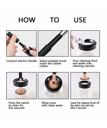 Electric Makeup Brush Cleaner & Dryer - Fast & Efficient Cleaning for All Brushes - 8 Sizes Included - Buy Online on SooperMarket.com