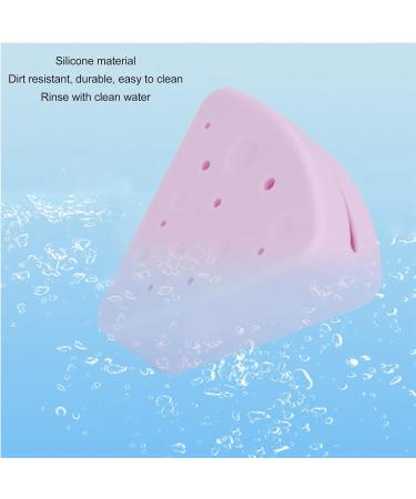 TYTOGE Portable Triangle Powder Puff Storage Box Double Sided Vent Breathable Silicone Makeup Sponge Holder for Home and Travel (Light Purple) - Buy Online on SooperMarket.com
