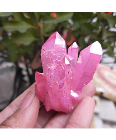 Choice of Gifts 70g Natural Angel Crystal Cluster Electroplating Titanium Coating Quartz Cluster Vibration Stone HOMEZHOU - Buy Online on SooperMarket.com