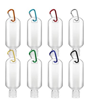 Ulife mall 8 pieces 50ml portable travel bottles set empty flip-cap bottle.