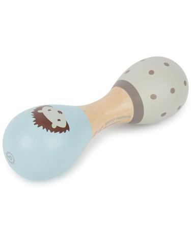 Bieco Baby Rassel Wood Hedgehog & Dumbbell Rattles | 2 Set | 19 cm | Musical Instruments for Children | Montessori Rattles for Baby 0-6 Months & 1 Year+ - Buy Online on SooperMarket.com