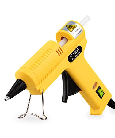 REIDEA Mini Hot Glue Gun Fast Heating with Support Kickstand for DIY  Arts & Crafts Projects  Home Repairs  Card  Plastic  Wood  Glass  Fabric  Yellow