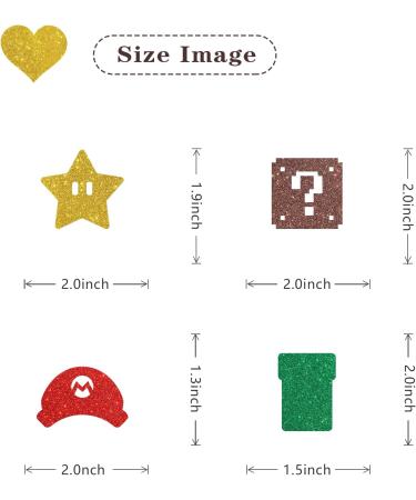 MonMon & Craft Mario Cupcake Toppers - Girls Boys Children Birthday Cupcake Toppers - Video Game Dessert Decor - Baby Shower Birthday Party Decorations Glitter - 24 Pcs - Buy Online on SooperMarket.com