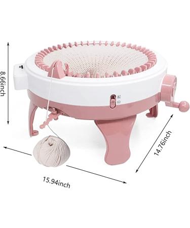 48-Needle Knitting Machine with Row Counter for Adults/Kids - DIY Scarf, Hat, Sock - Rotating Double Knits - Smart Weaving Loom - Buy Online on SooperMarket.com