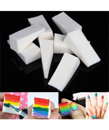 40pcs White Triangle Makeup Wedges - Premium Cosmetic Sponges for Flawless Foundation Application | Beauty Tools for Professional Makeup - Buy Online on SooperMarket.com