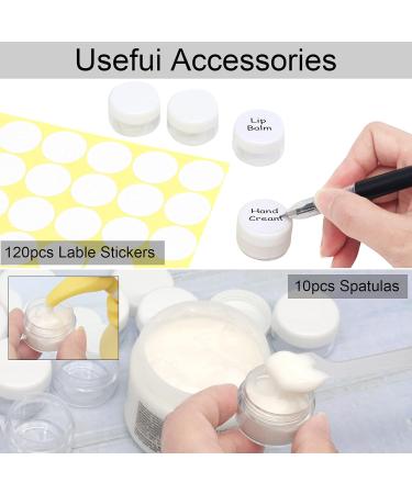 100 Pieces 5ml Mini Clear Cosmetic Bottles - Empty Trial Containers for Lip Balm & Lotion - Transparent Cremeglas with Screw Cap - Ideal for eCommerce - Buy Online on SooperMarket.com