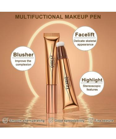 3Pcs Liquid Blusher for Cheeks Highlighter Makeup Stick Liquid Blush 3-in-1 Cheek Liquid Blush Highlighter Beauty Wall Shimmer Liquid Face Highlighter with Soft Cushion Applicator - Buy Online on SooperMarket.com