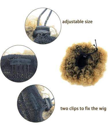 Short Afro Puff Drawstring Ponytail Extension - Kinky Curly Clip-In Hairpiece for Women (Large T1B/27#) - Buy Online on SooperMarket.com