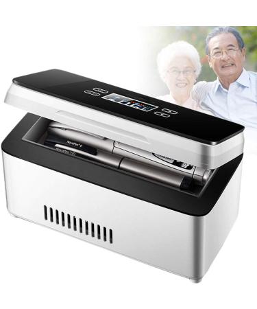 Insulin Cooler Portable Fridge Cooler Car Camping Portable Mini Refrigerator Small Travel Medicine Box with Rechargeable Lithium Battery Suitable for Home Travel