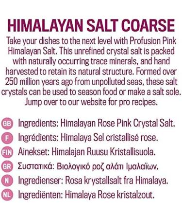 Profusion Organic Himalayan Rose Pink Crystal Salt Coarse 500g - Buy Online on SooperMarket.com