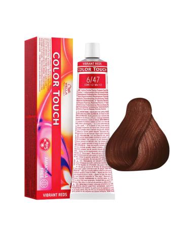 Wella Color Touch 6/ 47 dark blonde red-brown 1 pack (60 ml) Vibrant Reds 6/47 60 ml (1 pack)