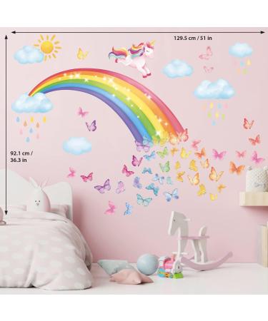 DECOWALL SG2-2309 Rainbow Unicorn Wall Decals - Nursery & Bedroom Decor Stickers - Buy Online on SooperMarket.com