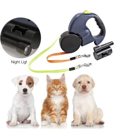 Buy Gobesty Double-Pulling Dog Leash - Retractable 3M Leash for Two Dogs with LED Light & Garbage Box | International Shipping - Buy Online on SooperMarket.com